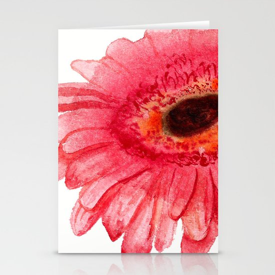 Pink gerbera Stationery Cards