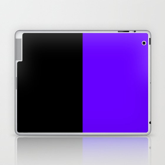 Black Bright Violet Color Block Laptop & iPad Skin