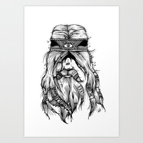 Feel, Peace, Love & Power Art Print