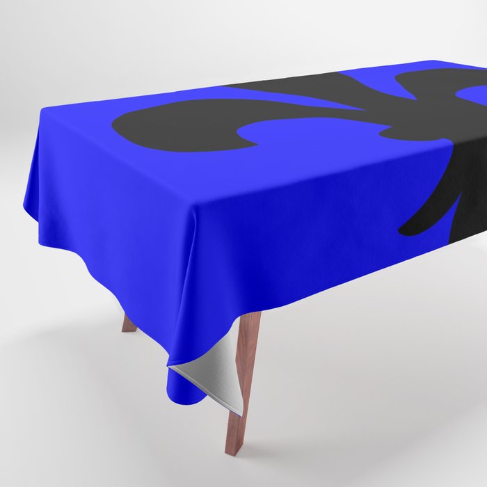 Fleur de Lis (Black & Blue) Tablecloth