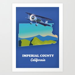 Imperial county California Map Art Print