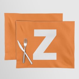 letter Z (White & Orange) Placemat
