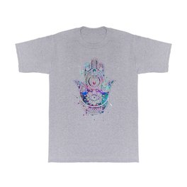 Hamsa Hand Colorful Watercolor T Shirt | Religion, Hamsa, Giftforhim, Khamsa, Unity, Amulet, Hamesh, Religioussymbol, Handofmiriam, Protectivehand 