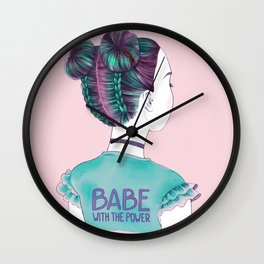 babe Wall Clock | Girlpower, Girlgang, Jareth, Labyrinth, Hair, Girl, Nastywoman, Feminism, Body, Womanrights 