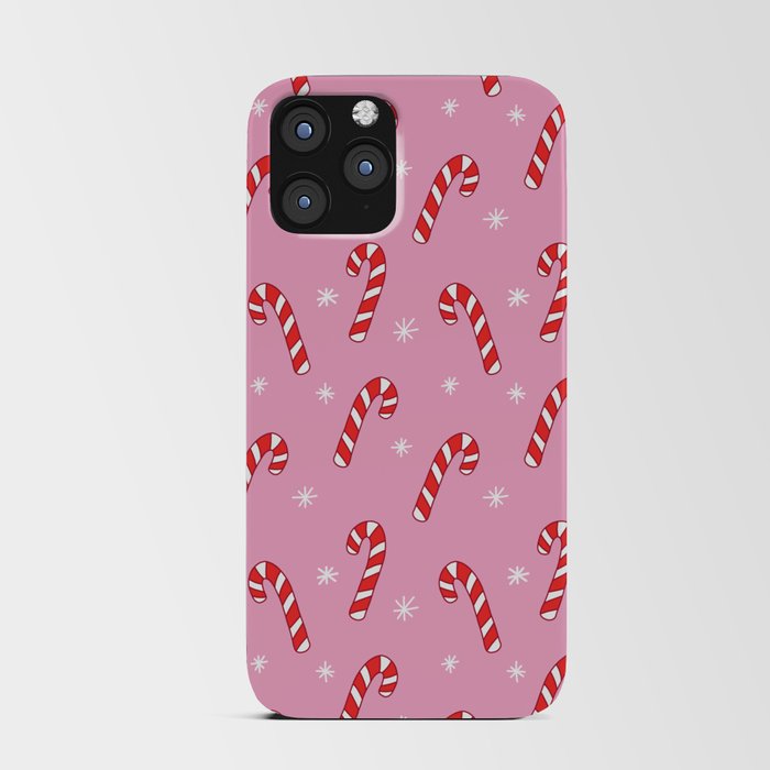 Candy Cane Pattern (pink) iPhone Card Case