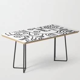 Black and White Graffiti Cool Funny Creatures Coffee Table