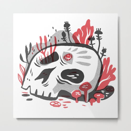 Skill and Mushroom Metal Print