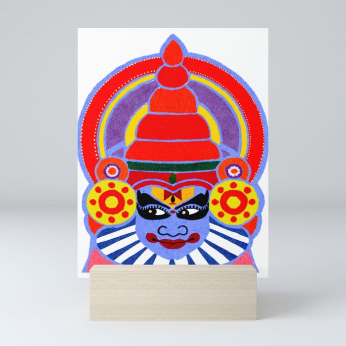 Indian Folk Dance Kathakali Very Peri Lilac Palette Mini Art Print