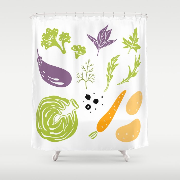 Veggies Shower Curtain