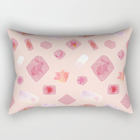 Gems: Pink Rectangular Pillow