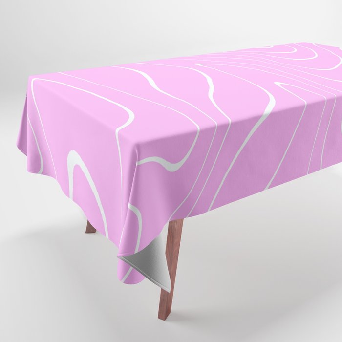 Pink Abstract Swirl Boho Aesthetic  Tablecloth