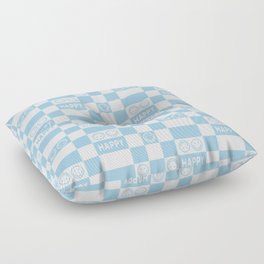 HAPPY Checkerboard 2.0 (Morning Sky Light Blue Color) Floor Pillow