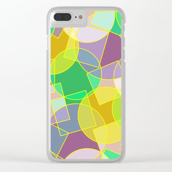 Colorful abstract geometric pattern Clear iPhone Case