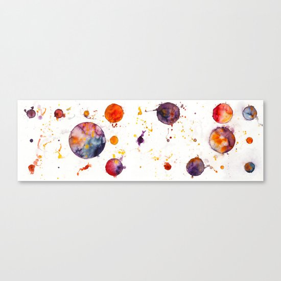 watercolor bubbles Canvas Print