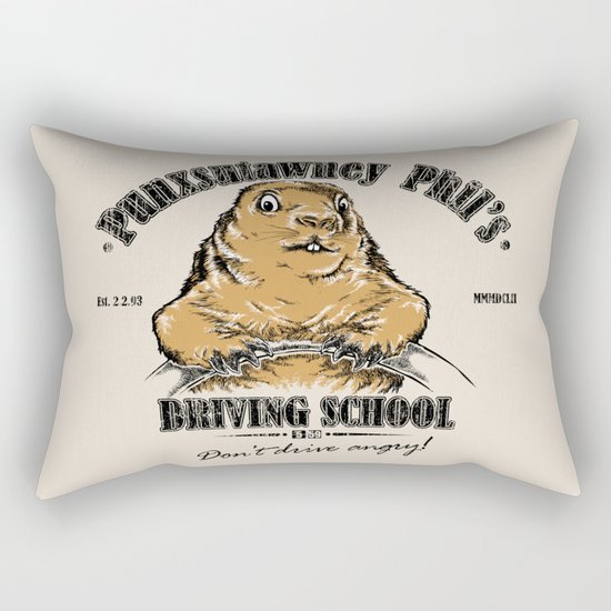 Punxsutawney Phil's Driving School Rectangular Pillow