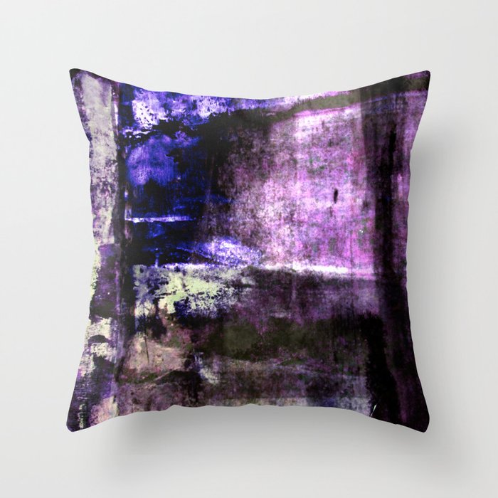 Purple Grunge Throw Pillow
