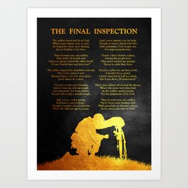 The Final Inspection - A Soldier's Poem Art Print