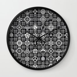 Samurai clan crests ( kamon ) Wall Clock