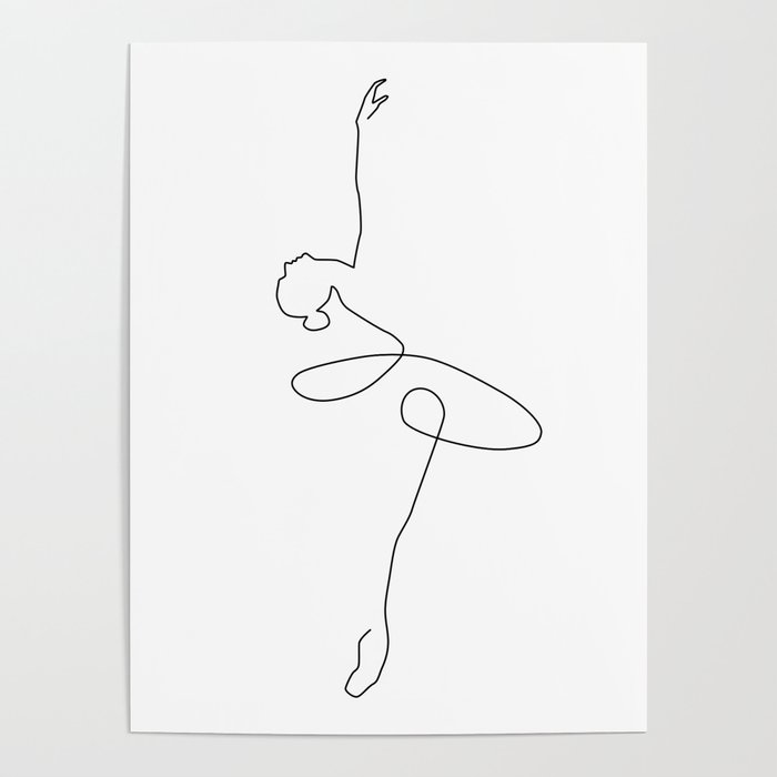 Abstract Ballerina Poster