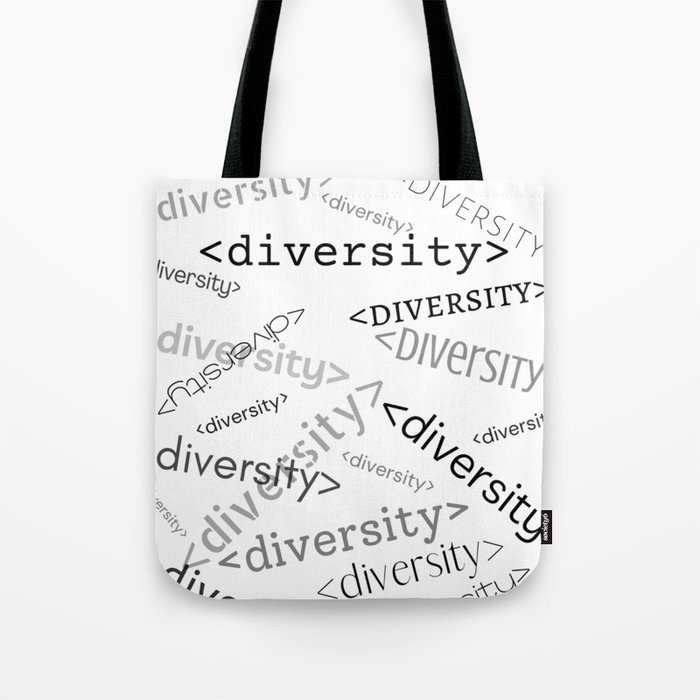 Black and White Diversity  Tote Bag
