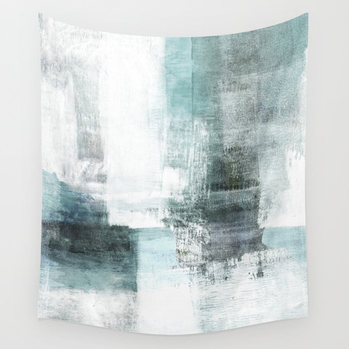 Atmospheric Contemporary Abstract Landscape Painting Wall Tapestry