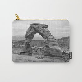 Arch of Ages - Delicate Arch in Arches National Park near Moab Utah in Black and White Carry-All Pouch