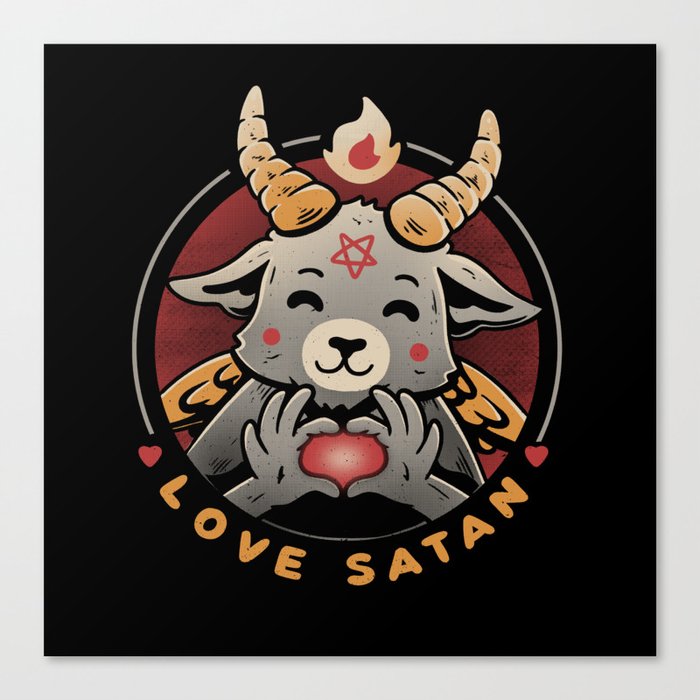 Love Satan Canvas Print