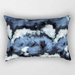 Indigo Tie Dye Abstract Rectangular Pillow