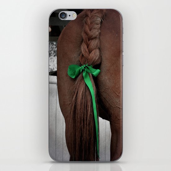 Braided horse tail iPhone & iPod Skin