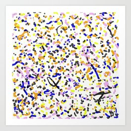 Watercolour Splatter Pattern - Abstract, contemporary art Art Print
