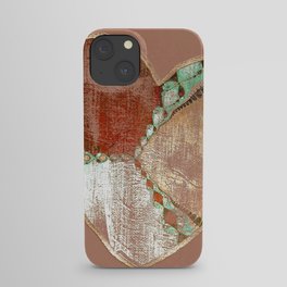 Love Lives On - maroon, taupe, sea green, russet iPhone Case