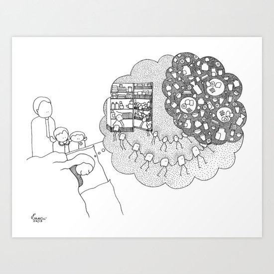 Oh breakfast! Art Print