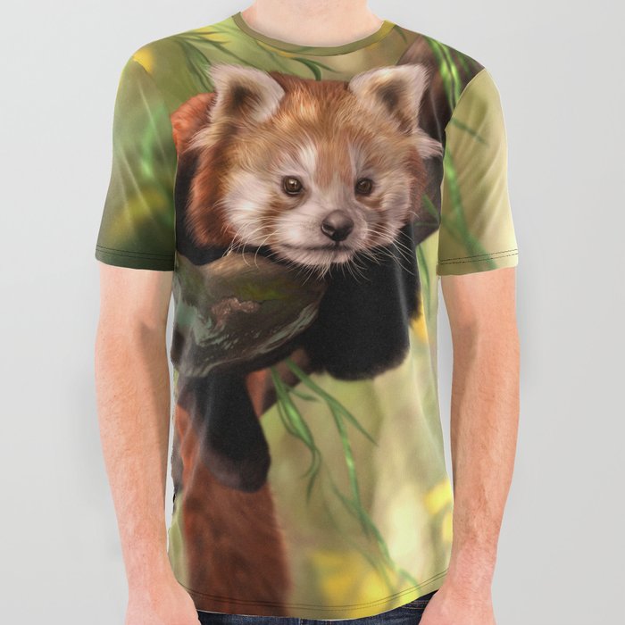 Red Panda All Over Graphic Tee