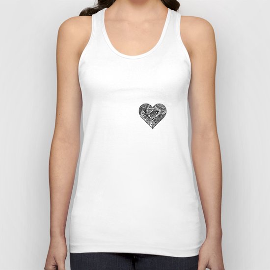 Abstract Heart Unisex Tank Top