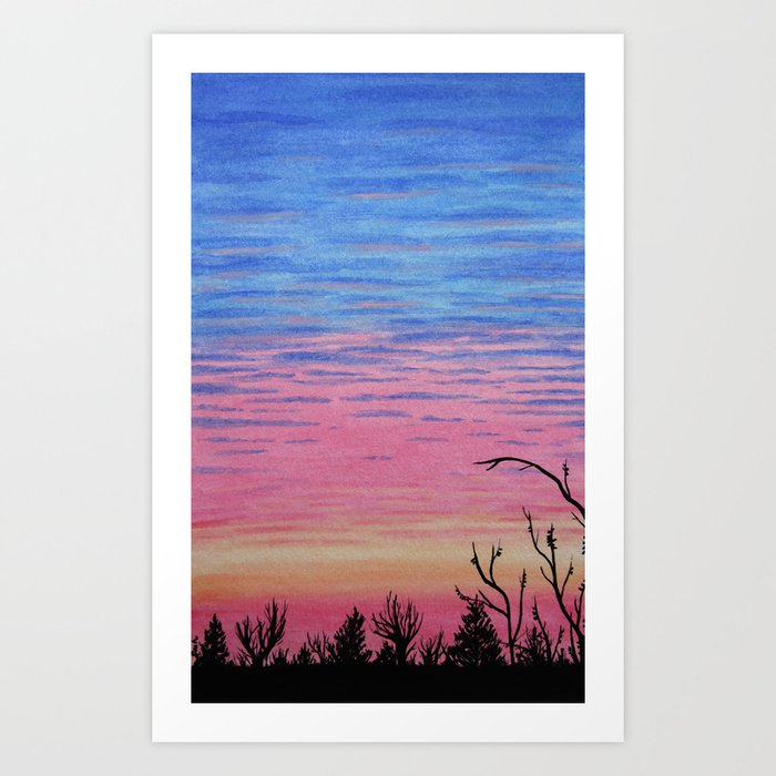 colorful clouds Art Print