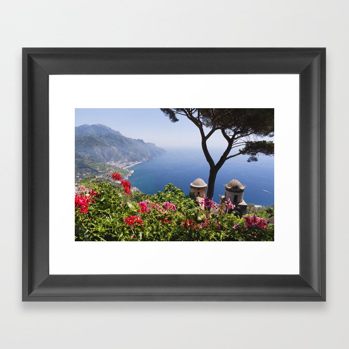 Scenic Vista of the Amalfi Coast at Ravello, Campania, Italy Framed Art Print