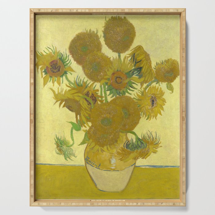 Sunflowers (Vincent Van Gogh series) Serving Tray