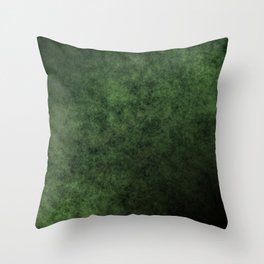 Grunge dark green grass Throw Pillow