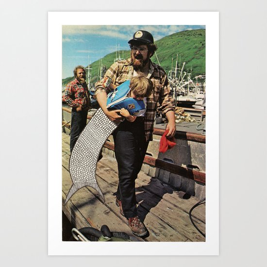 The Life and Death of the Fisherman's son. Art Print