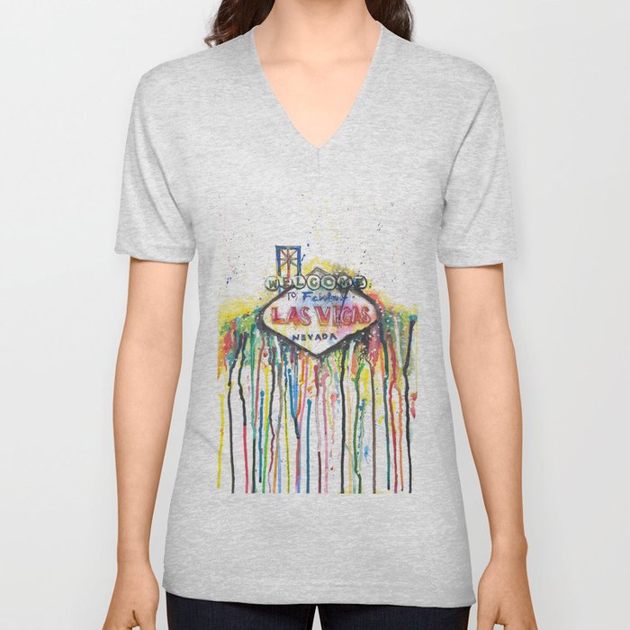 Las Vegas Neon Jungle V Neck T Shirt