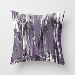 Grayed Purple Abstract Throw Pillow