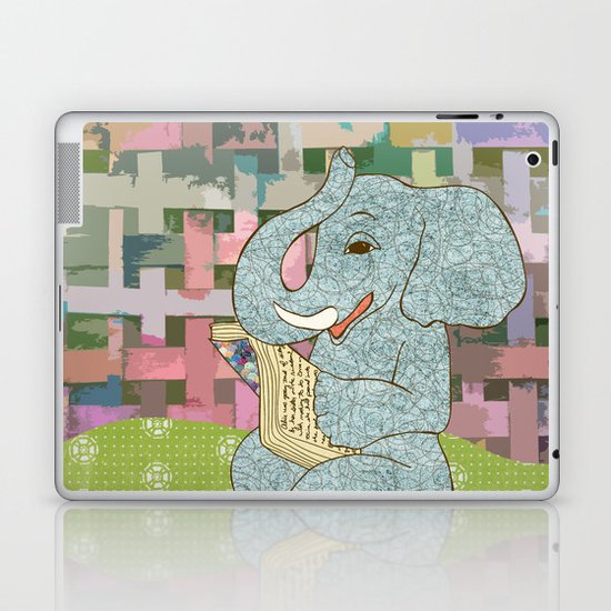 Elephant Reading Laptop & iPad Skin