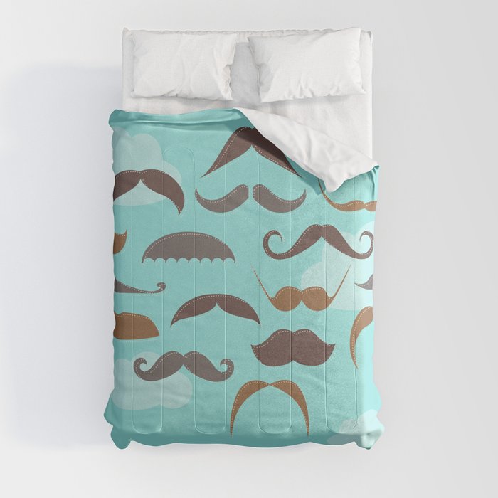 Mustaches in the Sky Comforter