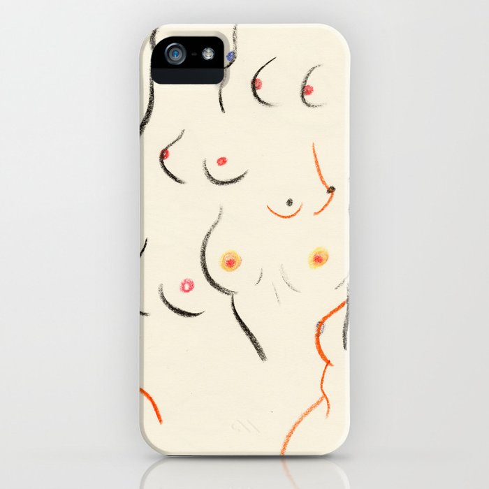 breasts in cream iphone case
