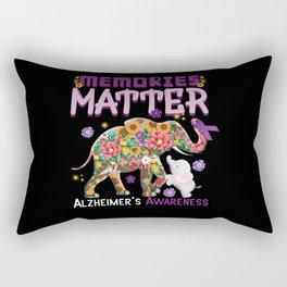 Elephant Memories Alzheimer Alzheimer's Awareness Rectangular Pillow