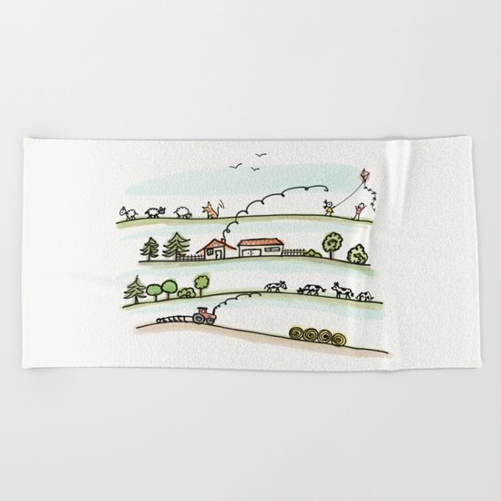Country Life Beach Towel