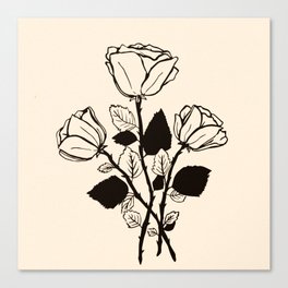 roses b&w Canvas Print