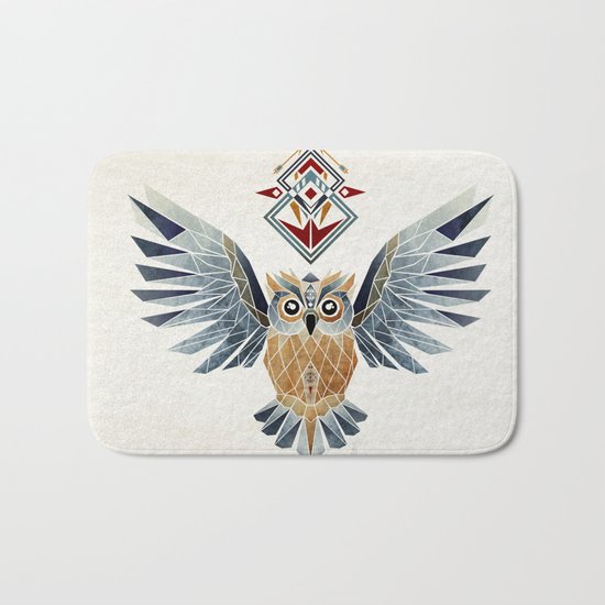 owl winter Bath Mat