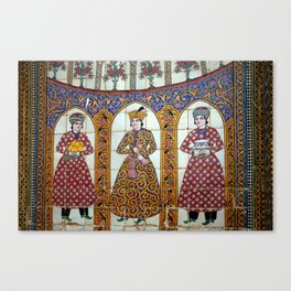 Persian Noblemen Mosaic Qavam House Facade, Shiraz, Iran Canvas Print