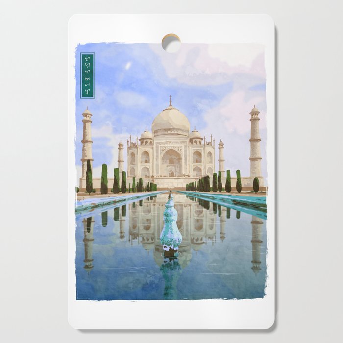Taj Mahal - White Cutting Board